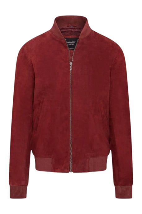 Herren Burgundy Goat Wildleder MA-1 Bomberjacke – North - Image 2