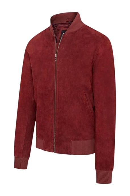 Herren Burgundy Goat Wildleder MA-1 Bomberjacke – North - Image 3