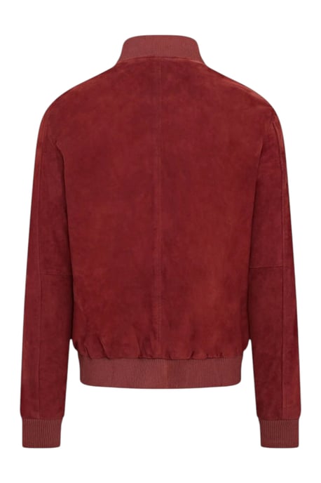 Herren Burgundy Goat Wildleder MA-1 Bomberjacke – North - Image 5
