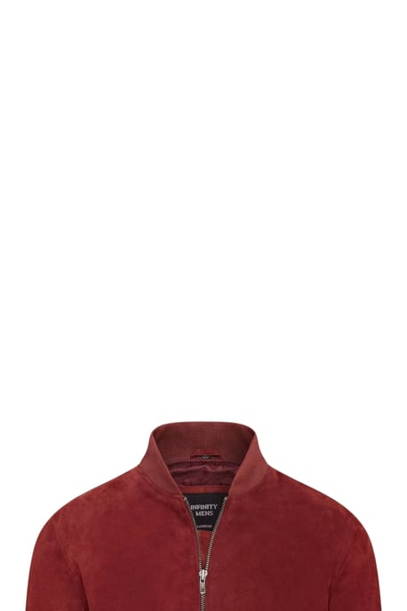 Herren Burgundy Goat Wildleder MA-1 Bomberjacke – North - Image 6