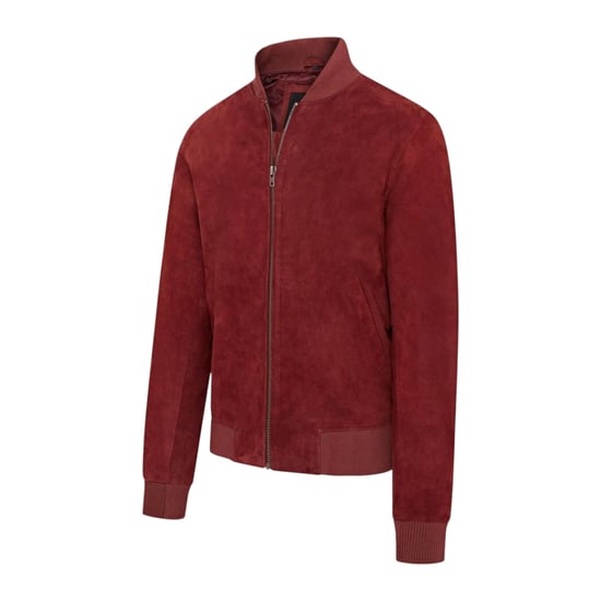 Herren Burgundy Goat Suede MA-1 Bomberjacke-Antalya - Image 4