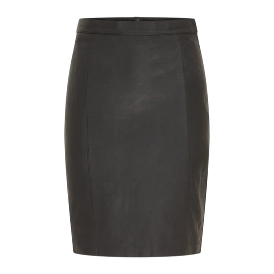 Damen schwarzer Leder-Biker-Bleistift mit langer Midi-Rock – Avery - Image 3