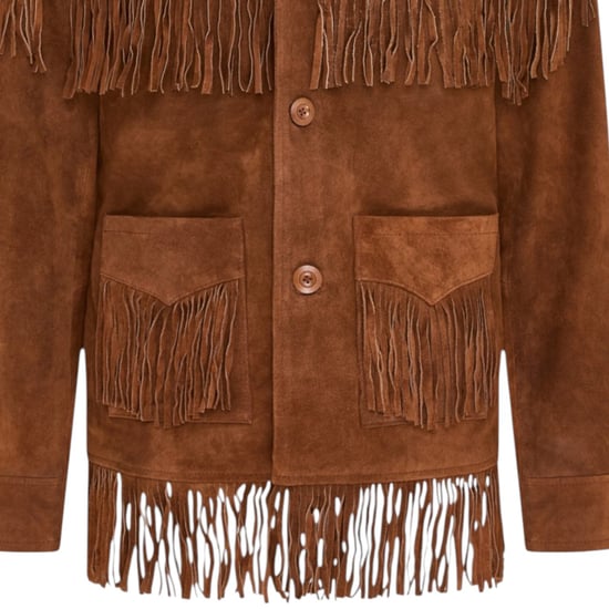 Herren Retro Tan Cowboy Wildleder Lederfransenjacke – Western - Image 6