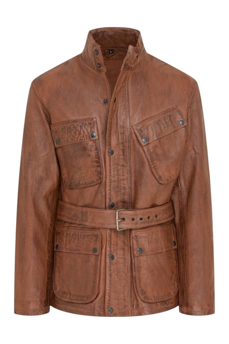 Herren Tan Lamb Leather Safari Parka Jacke – Haven - Image 2