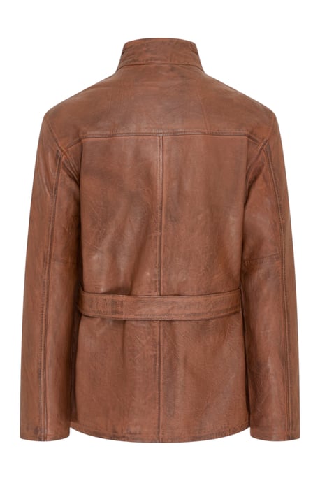 Herren Tan Lamb Leather Safari Parka Jacke – Haven - Image 5