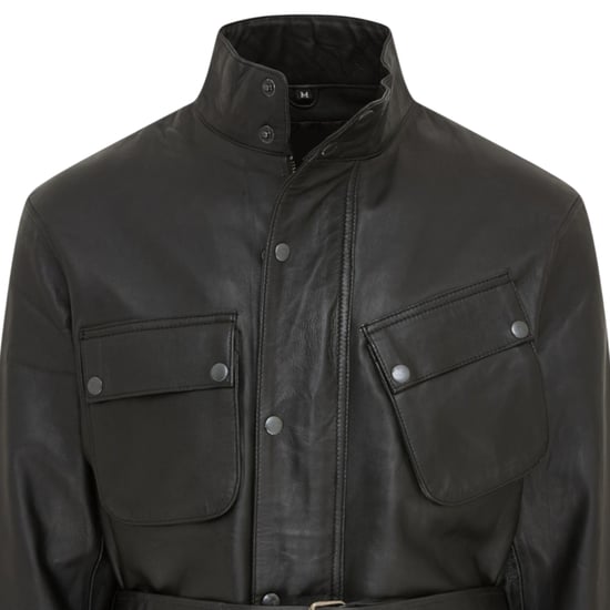 Herren schwarze Lammleder-Safari-Parka-Jacke – Dresden - Image 6
