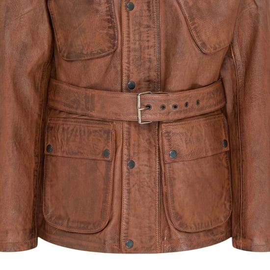 Herren beige Lammleder-Safari-Parka-Jacke – Edinburgh - Image 6