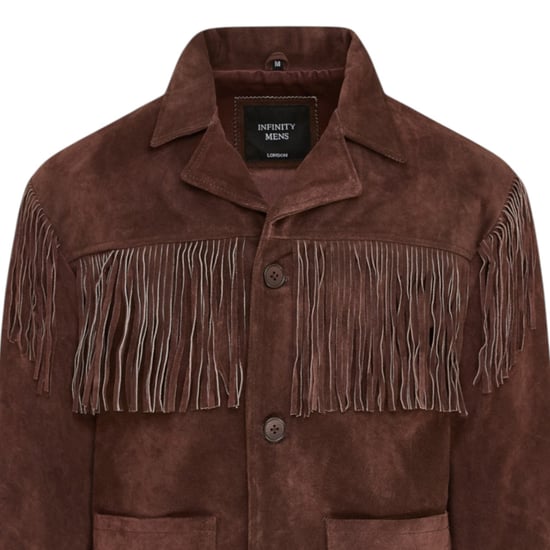 Herren Western Retro Braune Cowboy Wildleder-Fransenjacke – Braga - Image 6