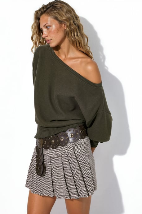 Damen Rippstrick Rundhalspullover - Image 2