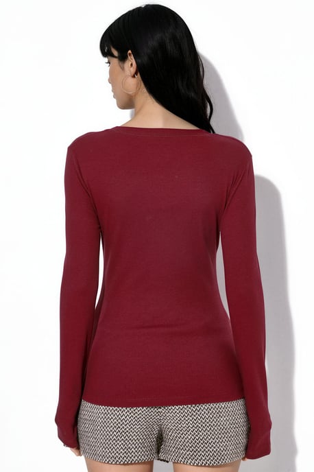 Damen Rippstrick Slim-Fit Langarmtop - Image 3