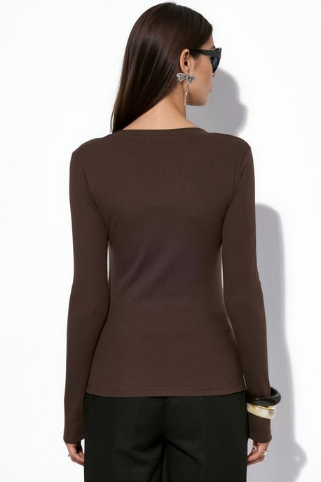 Damen Rippstrick Slim-Fit Langarmtop - Image 3