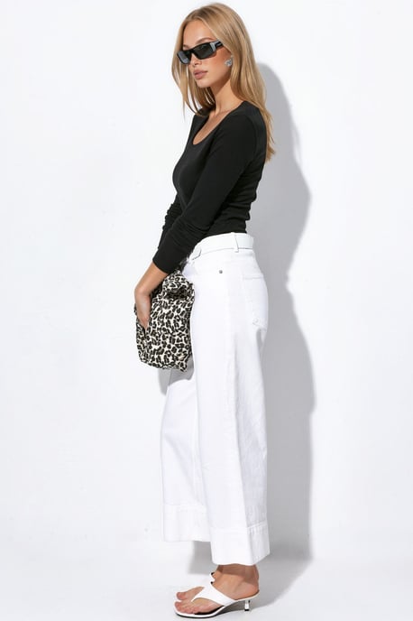 Damen Rippstrick Slim-Fit Langarmtop - Image 2