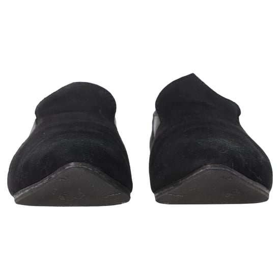 Acne Studios Schwarze Wildleder Slipper mit Spitzenspitze - Image 4