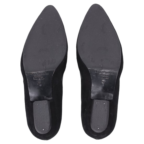 Acne Studios Schwarze Wildleder Slipper mit Spitzenspitze - Image 6