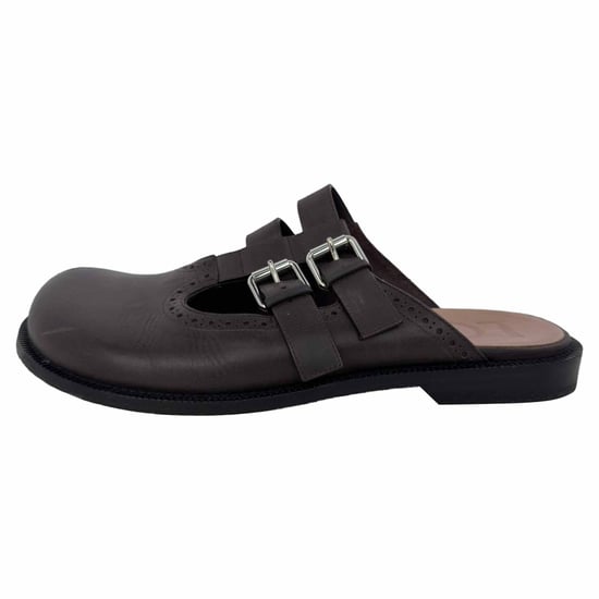 Loewe Campo Mary Jane Mules aus braunem Leder - Image 2