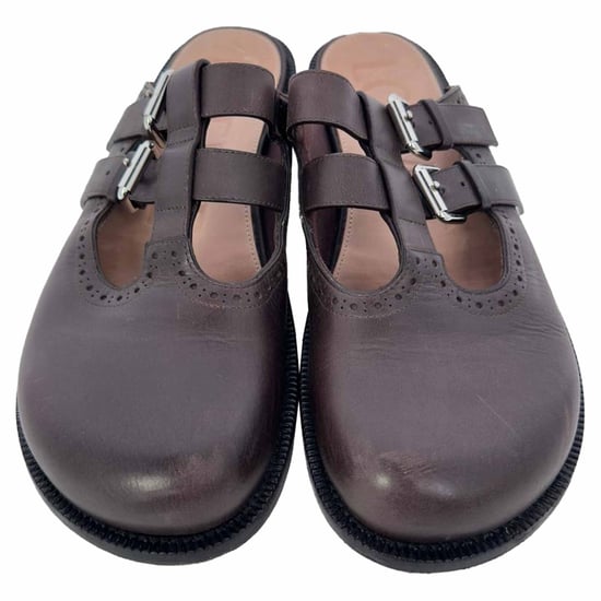 Loewe Campo Mary Jane Mules aus braunem Leder - Image 4