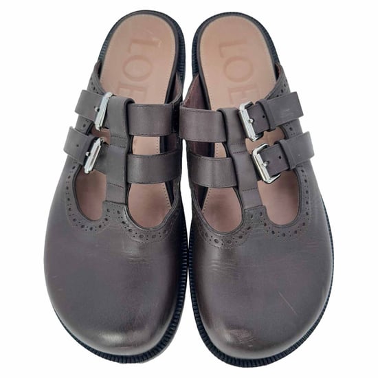 Loewe Campo Mary Jane Mules aus braunem Leder - Image 5