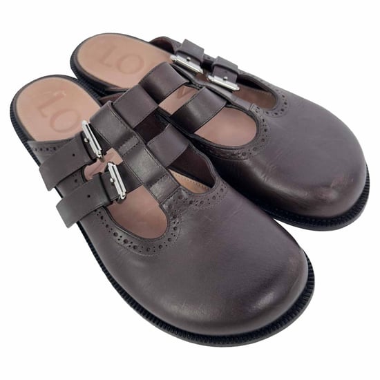 Loewe Campo Mary Jane Mules aus braunem Leder - Image 6
