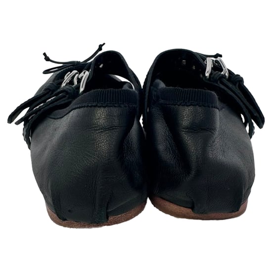 Miu Miu Ballerinas mit Schnallenakzent aus schwarzem Leder - Image 6
