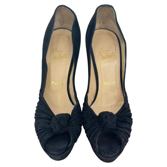 Christian Louboutin Greissimo Knot-Pumps aus schwarzem Wildleder - Image 3