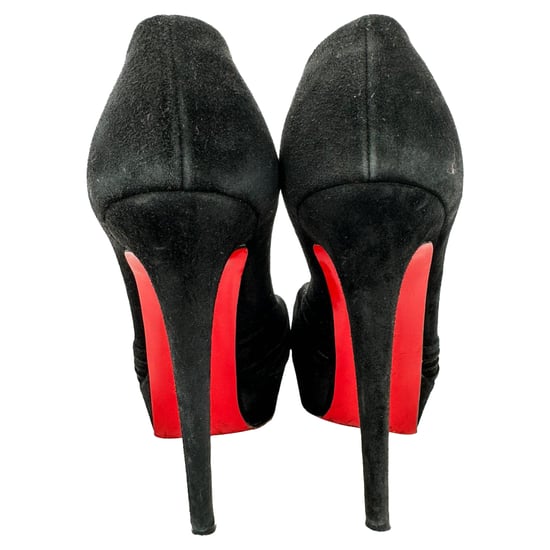 Christian Louboutin Greissimo Knot-Pumps aus schwarzem Wildleder - Image 6