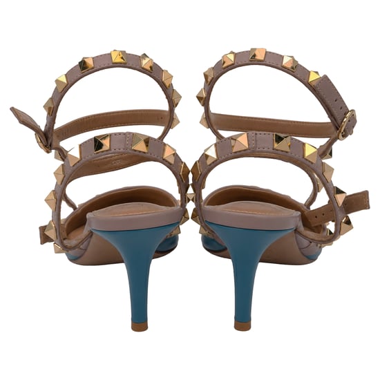 Valentino Garavani Rockstud 65 Pumps aus blauem Leder - Image 6
