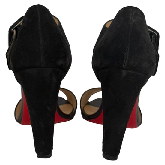 Christian Louboutin Trezotro Schnallen-Riemchen-Sandalen aus schwarzem Wildleder - Image 3