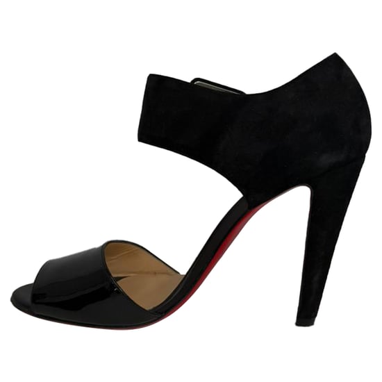 Christian Louboutin Trezotro Schnallen-Riemchen-Sandalen aus schwarzem Wildleder - Image 4