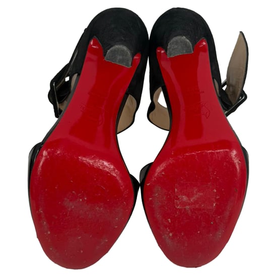 Christian Louboutin Trezotro Schnallen-Riemchen-Sandalen aus schwarzem Wildleder - Image 6