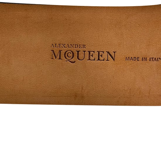 Alexander McQueen Verzierter Gürtel aus schwarzem Wildleder - Image 4