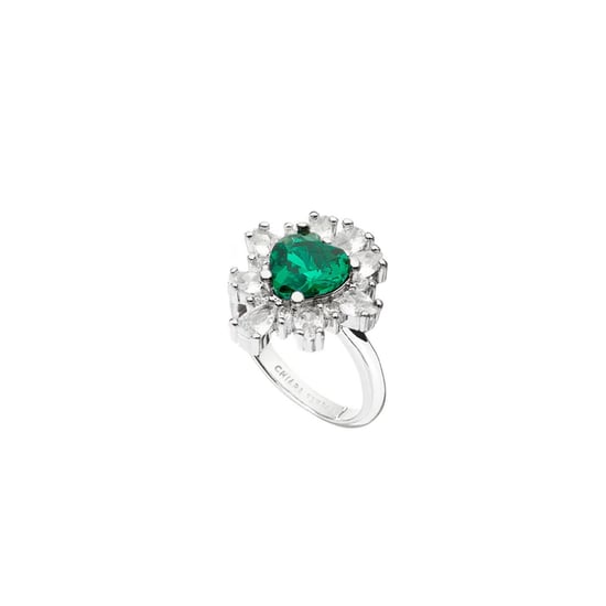 Chiara Ferragni - Damen Poliert Kristall Herz Bandring (Silber) - Image 1