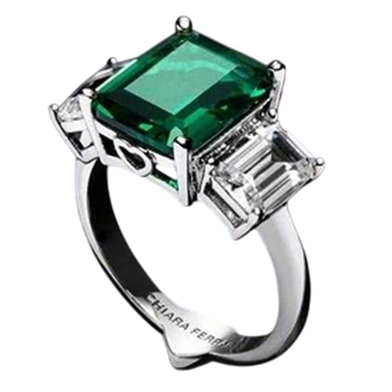 Chiara Ferragni - Rhodiniert Quadratisch Ring (Smaragd) - Image 1