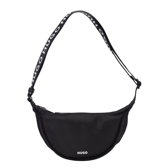 Hugo - "Bel" Umhängetasche, Logo, Nylon, Festival (Schwarz) - Image 1