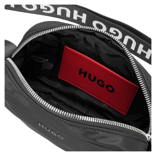 Hugo - "Bel" Umhängetasche, Logo, Nylon, Festival (Schwarz) - Image 3