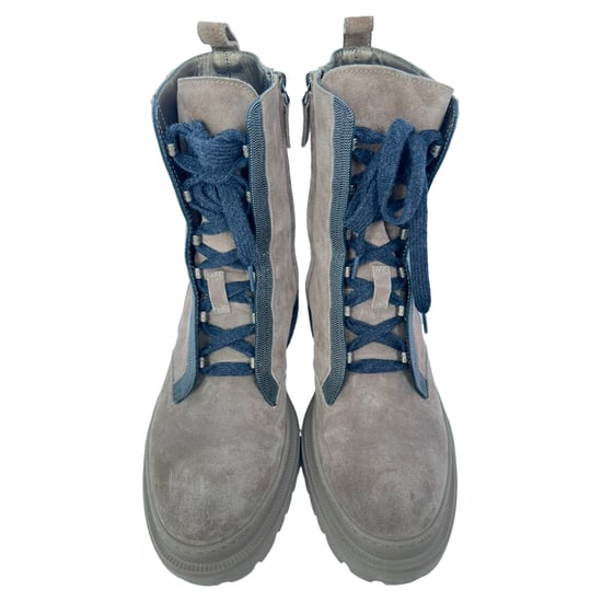 Brunello Cucinelli Kampfstiefel aus beige Wildleder - Image 3