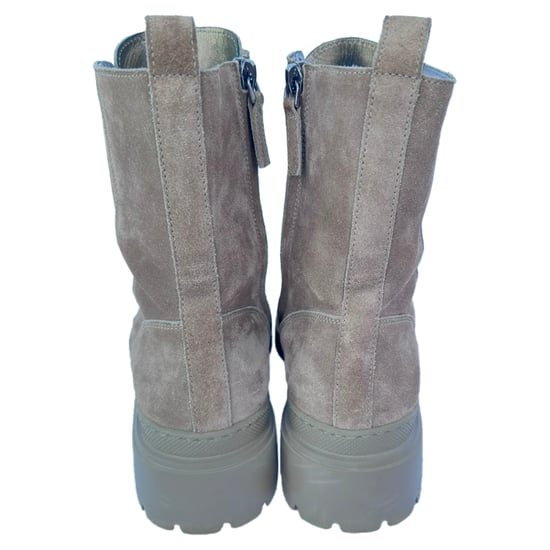 Brunello Cucinelli Kampfstiefel aus beige Wildleder - Image 5