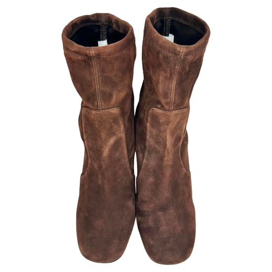 Stuart Weitzman Sleek 60 Stiefeletten aus braunem Wildleder - Image 5