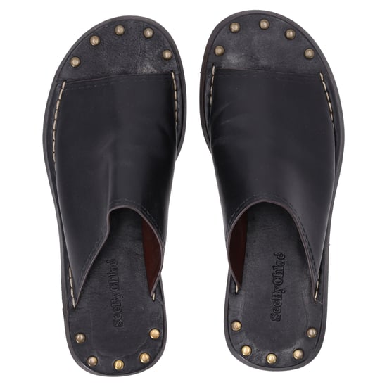 See by Chloé Nieten-Sandalen in schwarzem Leder - Image 6