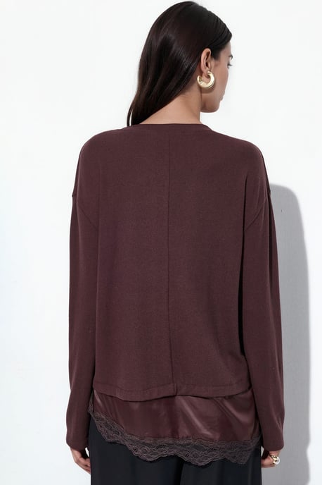 Damen V-Ausschnitt Strickpullover - Image 3