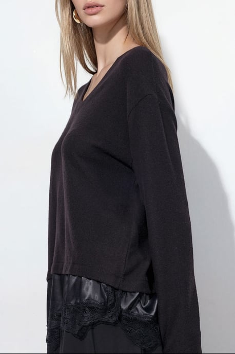 Damen V-Ausschnitt Strickpullover - Image 4