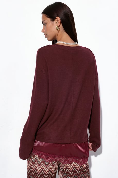 Damen V-Ausschnitt Strickpullover - Image 3