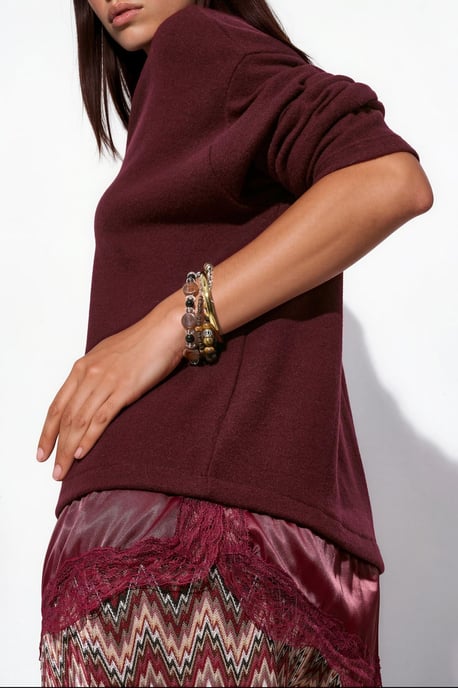 Damen V-Ausschnitt Strickpullover - Image 4