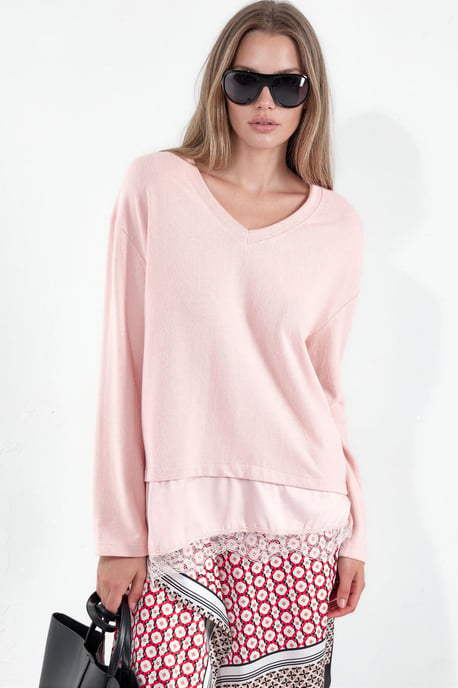 Damen V-Ausschnitt Strickpullover - Image 1