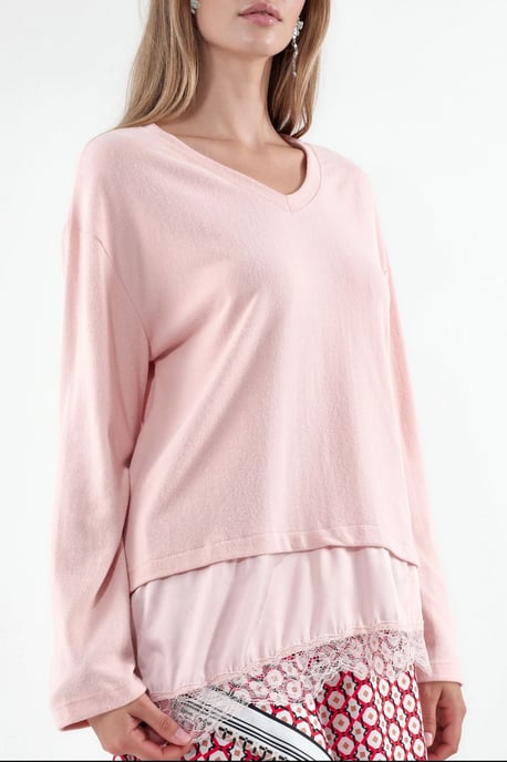 Damen V-Ausschnitt Strickpullover - Image 4