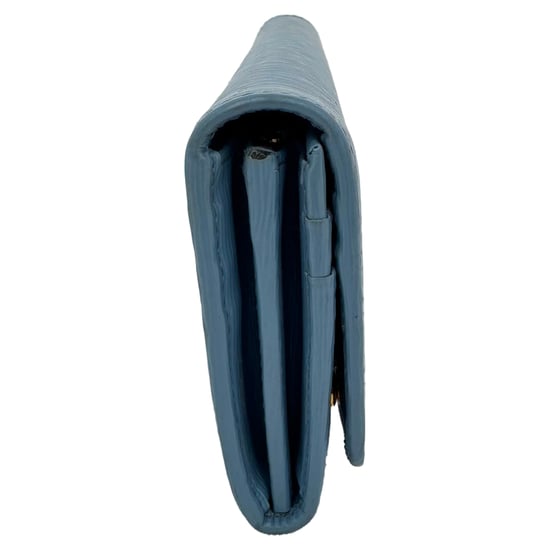 Prada Vitello Move Klapp-Continentalwallet aus blauer Leder - Image 2