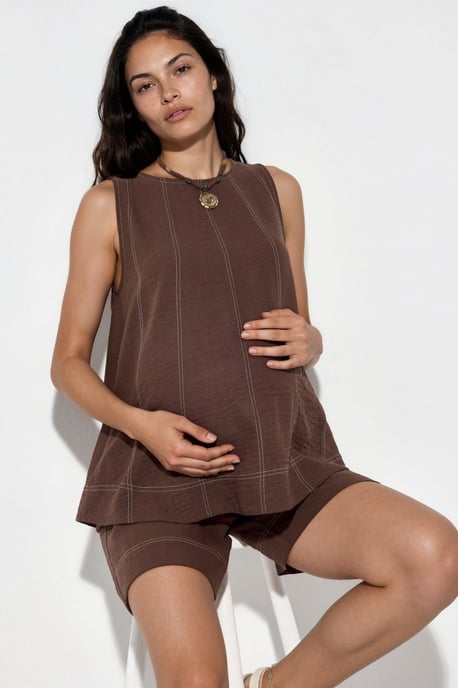 Stitch-Details Relaxed Fit Koord-Set - Image 2
