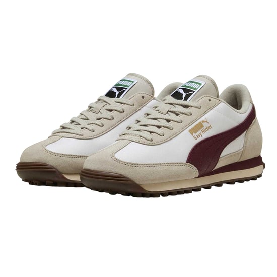 Puma - "Easy Rider" Sneaker für Damen, Wildleder (Weiß/Burgunderrot) - Image 4