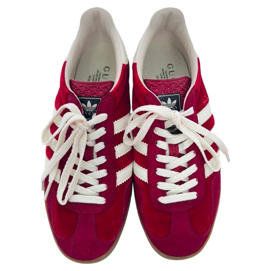 Adidas x Gucci Gazelle Sneaker aus burgunderfarbenem Wildleder - Image 3