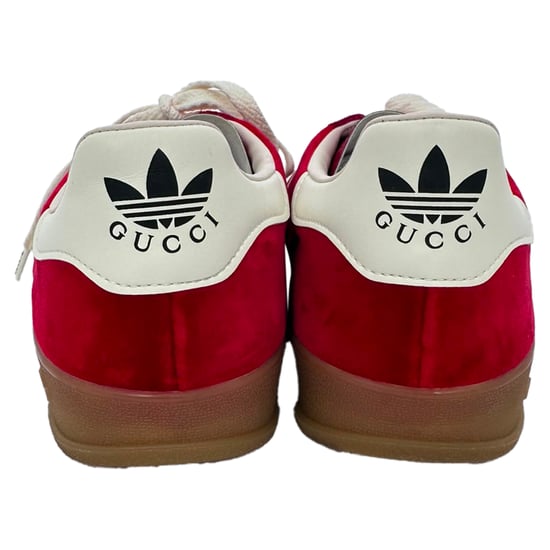 Adidas x Gucci Gazelle Sneaker aus burgunderfarbenem Wildleder - Image 6