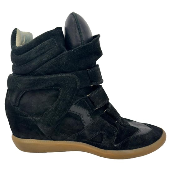 Isabel Marant Bekett High-Top Wedge Sneakers aus schwarzem Wildleder - Image 1